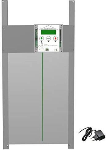 JOSTechnik Poultry House Butler PHB2-RE Rahmengerät mit selbstverriegelnder Entenklappe 300 x 450 mm und echter Nothalt & Notöffnungsfunktion, inklusive Steuerung für Licht, Heizung und Lüftung