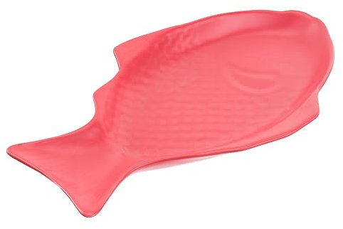 DOITOOL Fischteller Keramik Servierteller Servierplatte Porzellan Wurstteller Fisch Teller Fischform Ovale Tablett Servierschale für Meeresfrüchte Fisch Dessert Vorspeise Küchengeschirr