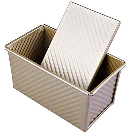 Bandeja de pan Pan rectangular Pan de carbono Acero de carbono Non-Steal Bellows Cubierta de tostadas Molde Molde Molde de pan ecológico Herramientas para hornear para pasteles Panadería, familia