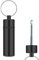 iSnuff Premium Travel Container with Spoon | Metal Vial with Telescopic Spoon - Deluxe Dispenser (Black)