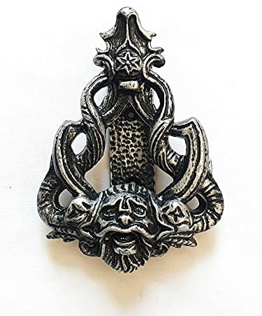 Front Door Knocker Antique Silver Pewter Art Deco Cast Iron Shaped Door Hardware