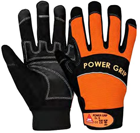 Hase Safety Power Grip Handschuhe schwarz/orange Gr9 0223 5209