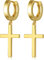 Kreuz Ohrringe Gold Silber Herren Kreuzohrring Damen