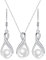 Huacan Schmuck Set Damen 925 Sterling Silber Ohrringe mit Perlen Anhänger Halskette Süßwasser-Zuchtperle Pendant Schmuckset CZ Geschenke Für Braut Brautjungfer Hochzeit