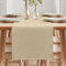Tischläufer Frühling Modern, Tischläufer Abwaschbar, Tischläufer Leinenoptik, Tischläufer Wasserabweisend, Tischläufer für Esszimmer Party Urlaub Dekoration (Beige Creme, 40 x 240 cm)
