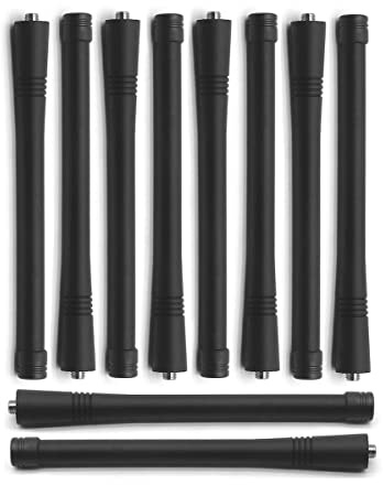 Lot de 10 Antenne pour Motorola Radio CP040 CP185 VHF 136-174MHz,15cm | Compatible Motorola CP200 CP200D, DP1400 EP450, GP340 GP360 GP380 GP680, HT750 HT1250 PR400 Talkie Walkie