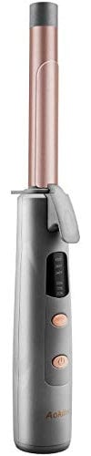 Aokitec 3/4 inch Cordless Curling Iron Ceramic Coating Hair Curler with 5200mAh Battery, Instant Heating up to 420°F Wireless Curling Wand USB Charging Portable Hair Iron for Travel (Glove Included)