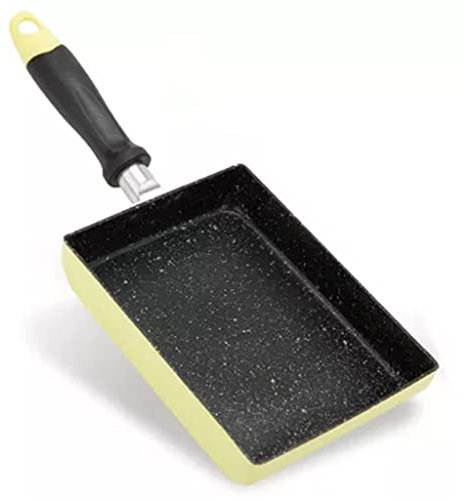 BONOCO Padella Antiaderente Pentola Senza Fumo Uovo Pizza Padella Quadrata Fornello A Induzione A Gas Pentole Rosa Gadget da Cucina Colazione Frittura Cuoco (Color : A Size : One Size) (Color : A)