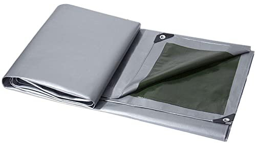 Bâche de Protection Multi-usages bâche de Protection en PE bâche imperméable et résistante, Couverture Étanche bâche pour Oeillets en Aluminium Étanche pour Jardin, Piscine (2m*5m|165g/m²)