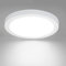 Glitzerlife LED Deckenleuchte Rund Flach 18W – Badezimmerlampe Modern Deckenlampe Weiß Flurlampe 5000K Kaltweiß Ø23CM IP44 Wasserfest für Flur Küche Büro Kinderzimmer Esszimmer