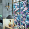 Neukids 90x300cm Handbemalte Magnolie Fensterfolie Selbstklebende, Statisch Haftend Sichtschutzfolie, Buntglas Fensterfolie Muster Schlafzimmer Wohnzimmer Küche Kinderzimmer Dekorfolie