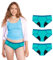 SELENACARE Periodenunterwäsche Teenager Sporty (3er Multipack) - Menstruationsunterwäsche für Teens, waschbar, 100% vegan, nachhaltig, 20ml Absorption, Mykonos-Blau, Größe 158