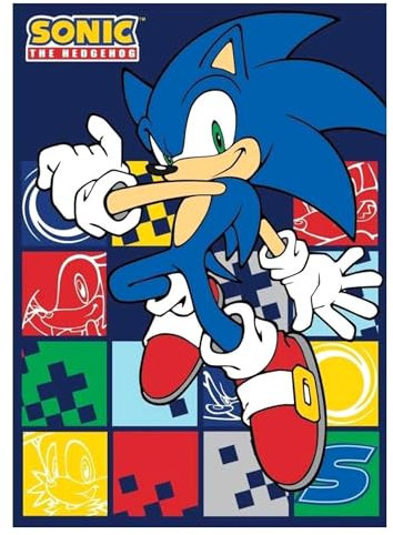 Theonoi Kuscheldecke Mikrofaserdecke Kinder Fleecedecke Decke Wohndecke Fleece kuschelig weich –Geschenk (Sonic)