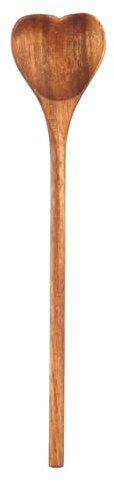 BinaryABC Valentine Spoons Heart Shaped Bamboo Spoon,Wooden Measuring Spoons,Wood Ladle Small Soup Spoon,Serving Table Spoon Food Spoon Honey Spoons