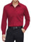J.VER Stretch Hemden Männer Baumwolle Langarm Oberteile Bügelfrei Arbeits Businesshemd Hochzeit Party Urlaub Shirt,Rot,S