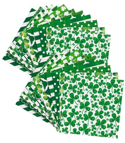 STOBOK Blätter Vierblättriges Kleeblatt-hintergrundpapier St. Patricks Day-scrapbook-papier Patricks Day-musterpapier St. Patricks Day Geschenkpapier Glückskleepapier Irland Konto