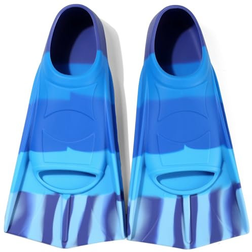 Foyinbet Palmes de natation pour enfants, palmes courtes pour entraînement de natation pour enfants, filles, garçons, débutants, taille S