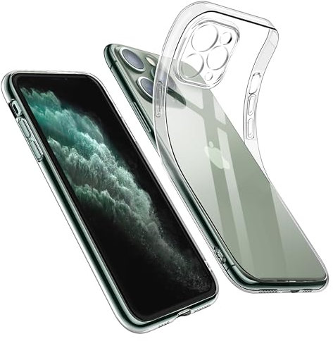 Opkiegrn Handyhülle für iPhone 11 Pro Max Hülle mit Kameraschutz, [Schutz in Militärqualität] Dünne Weiche TPU Silikon Stoßfest Schutzhülle Case Kompatibel mit iPhone 11 Pro Max - Transparent
