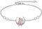 VONALA 925 Sterling Silber Schwester Herz Armband, unendlichkeitszeichen Schmuck Freundschaft Geschenke für Damen Mädchen (Schwester Mond Armband)