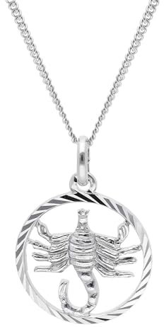 trendor Skorpion Sternzeichen Halskette Silber 925 zeitloser Halsschmuck für Damen und Herren, elegantes Accessoire 68260-11-45 45 cm