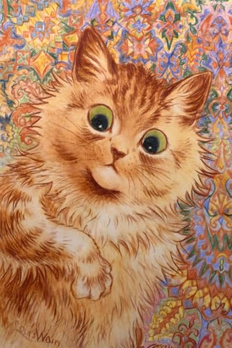 louis wain: notebook 120 pags 6 x 9, Journal for Math and Science, Students, Work, Office, Quad Ruled