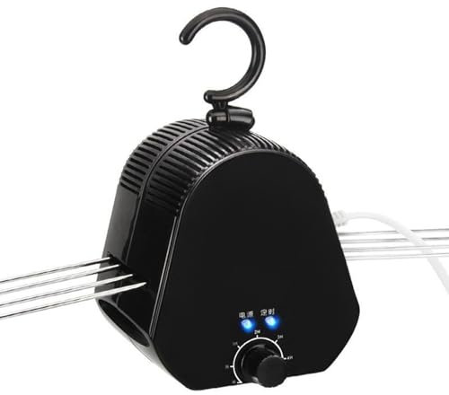 Genérico Secadora de Percha Eléctrica, Mini Secadora Secadora DoméStica Sencilla, Ropa Portátil Shose Una Secadora, Secadora Compacta para Apartamento(Negro)