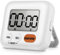Digitaler Timer Küchentimer Digital Timer zum Kochen Mit Wecker Countdown Minute Sand Alarm für Ei Kochen Kochen Küche Studie Übung Training (Orange Taste)