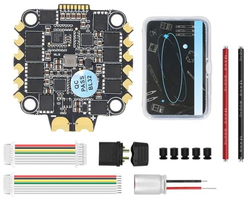 Masyrt 70A 4 in 1 FPV Racing Drone ESC Board mit Flight Controller Stack, Kompatibel mit BLHeli 32 Firmware 2 Bis 8S, Ideales Drohnenzubehör