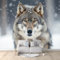 Tierischer Grauer Wolf Fototapete Vlies Tapete Grau 3D Effekt Wandbild Vlies Wandtapete Moderne Wohnzimmer Mural Schlafzimmer Kinderzimmer TV Hintergrund Wand Dekora 200x140 cm
