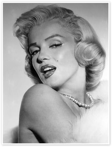 Marilyn Monroe Poster 30 x 40 cm Grau Wandbilder Wanddeko