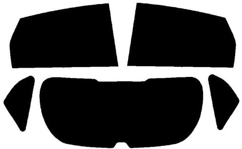 Window-Tint.co.uk Pre Cut Window Tint for Ford Focus 5-door Hatchback - 2011 to 2018 - Rear Windows 5% Limo