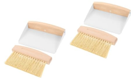 Zerodeko Mini Desktop Cleaning Kit Soft Indoor Broom Dustpan Brush Tabletop Dust Pan Mini Dustpan for Home Office Study