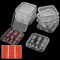 10 Pcs Press on Nail Storage Box with Adhesive Double Sided Tape, Acrylic Fake Nail Box Nail Display Packaging Box Transparent Nail Storage Boxes for Home DIY, Nail Salon(Round Corner)