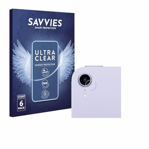 Savvies 6 Pack Screen Protector compatible with Apple iPad Mini 7 2024 (ONLY Camera) Protection Film Clear