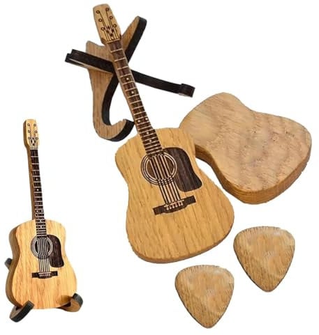 PAGJHRFJG -Plektrumbox für Akustikgitarre, Plektrumbox mit Ständer, Vintage-Gitarrenkoffer Zur Auswahl