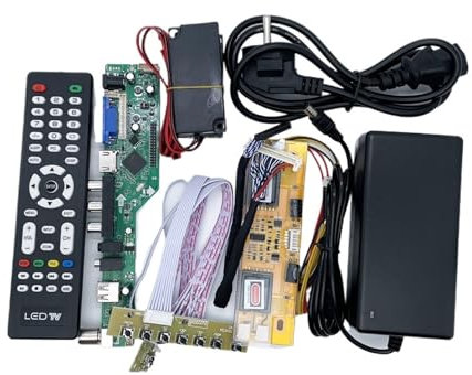 V53 Universal Lcd Led Tv Controller Driver Board VGA HD-MI USB TV Motherboard Analog Full Kit 30pin 2ch 8bit Lvds 4 Lamp Ccfl(C)
