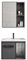 Easnuroz Fregadero Integrado Y Armario con Espejo Mueble De Baño con Lavabo Fregadero De Cerámica Mueble De Baño De Pared con Cristal(60 * 40 * 47cm)