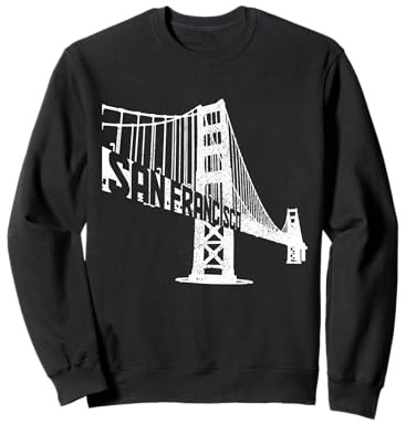 San Francisco, Californie, Golden Gate Bridge Vintage Sweatshirt
