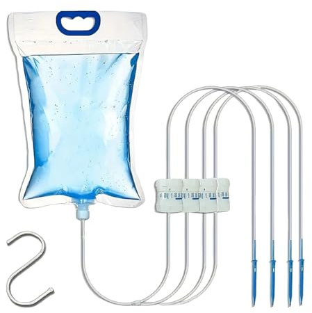 Qumiuu di irrigazione automatico per piante – sacchetto per irrigazione a goccia automatico, di irrigazione a goccia regolabile per cortile, balcone, terrazza, giardino, fiori