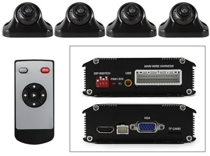 3D 1080P 360° Bird Eye View Camera System for Bus Truck RV Motorhome HD 720P Car Camera with 225 Chip DVR Recorder