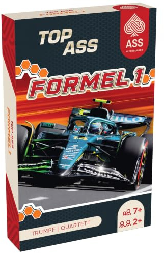 Ass Altenburger TOP Ass - Formel 1 Quartett & Trumpf, Speed-Reihe, High Speed Rennwagen & Rennsport, + 3 Joker (Kartenspiel für Kinder ab 7 Jahre)
