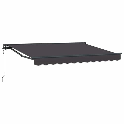 vidaXL Elektrische ausziehbare Markise Anthrazit 3 x 2 m, Garten und Terrasse, rechteckige, Moderne, ausziehbare Markise, Perfekter Sonnenschutz, platzsparend, Polyesterstoff