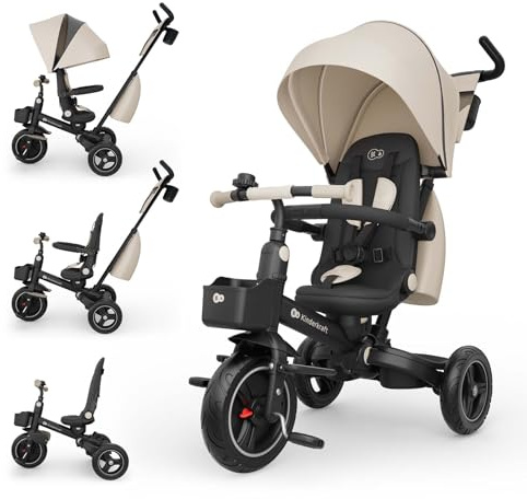 Kinderkraft Spinstep 2 Plus Dreirad-Kinderwagen, Beige