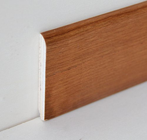 Hobby Legno - Battiscopa Rivestito In Legno Di Ciliegio Verniciato Naturale mm. 75X10X2400 Nr. 2 pezzi totale metri 4,80.