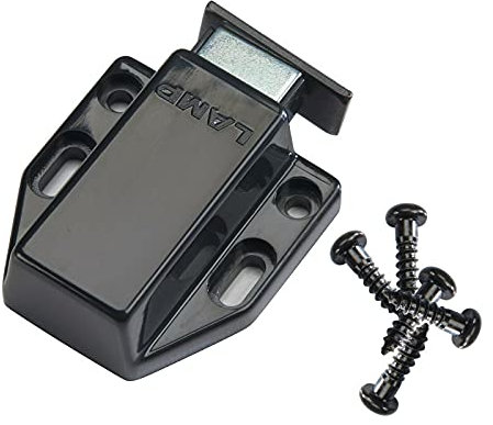 Touch Latch Magnetic Push to Open Door Latch for Medium Doors Black 2 Pack