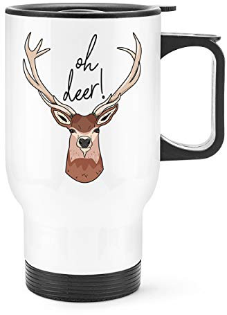 Oh Deer Travel Mug Cup with Handle
