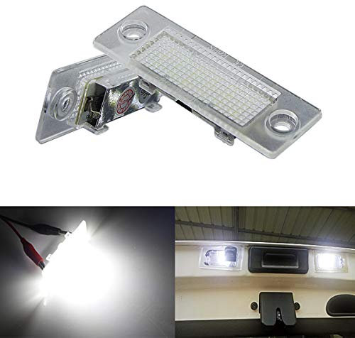 GOFORJUMP 2 stücke 18 led 3528 smd nummer kennzeichenbeleuchtung lampe auto styling für touran caddy 3 golf 5 plus jetta 5 passat b5.5 b6 limousine