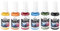 Ideen mit Herz Set de peintures en spray pour textile - Finition métallique - 6 flacons de 50 ml - Très pigmentée - Brillance élevée pour les textiles clairs et foncés - À base d'eau