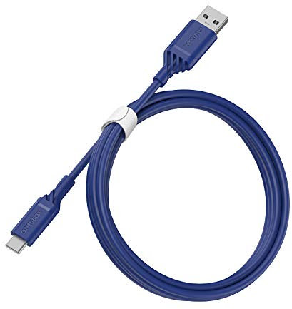 OtterBox Reinforced USB-A to USB-C Cable, Charging Cable for Smartphone and Tablet, Ultra-Rugged, Bend and Flex Tested, 1M, Blue