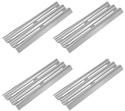 YIHAM KS775 Hitzeschild Sear Plate Ersatzteile für Napoleon LEX485 und andere Gasgrills, Edelstahl Heizplatte Zelt FlammenTamer Brenner Abdeckung 16 1/2 x 6 Zoll, 4 Stück